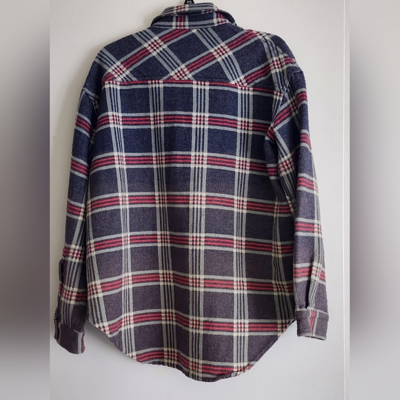 ECOTÉ |  Women's Heavy Flannel Shirt |  Long Sleeve | Snaps Faded Design | M/L - Picture 2 of 6